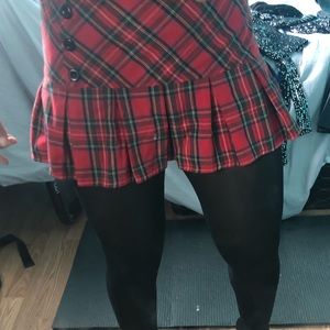Plaid mini skirt